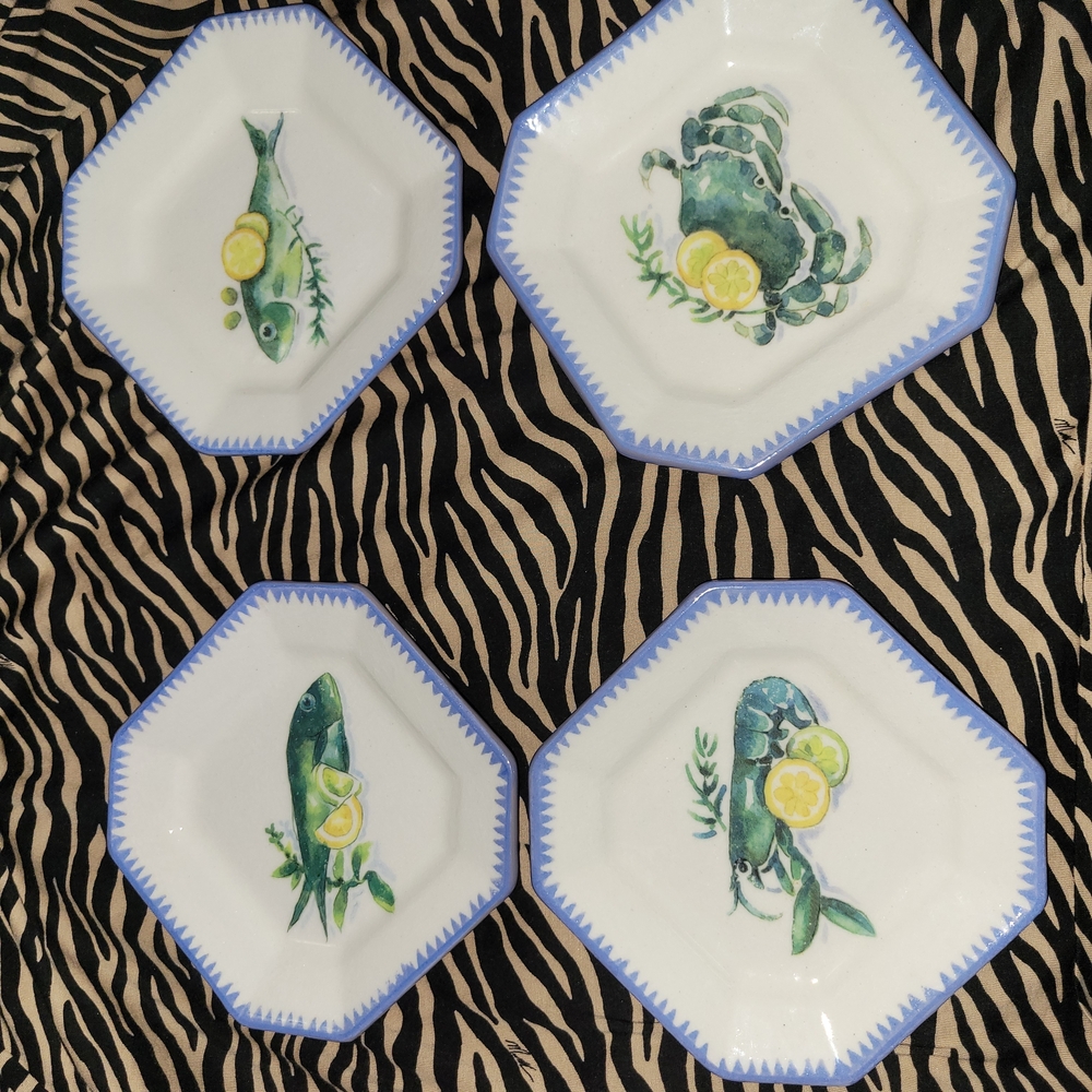 Williams Sonoma Blue and White Botanical Accents